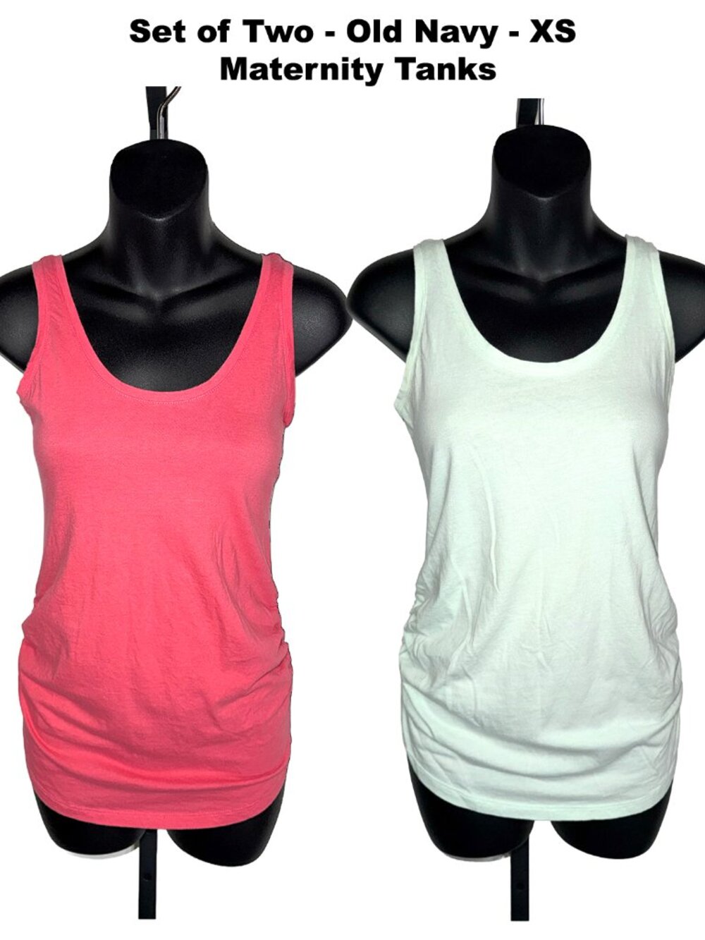 (2 Pk) Old Navy XS Maternity Tanks Pink and Mint